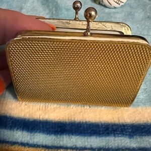 💛 Vintage 1950s Gold-Tone Metal Coin Purse 💛